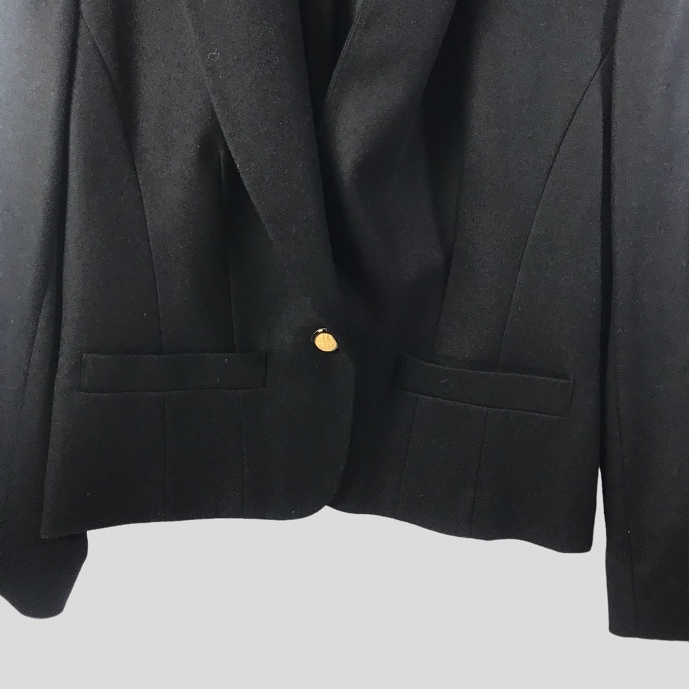 Pendleton Black Single Breasted Wool Blazer, Size… - image 3